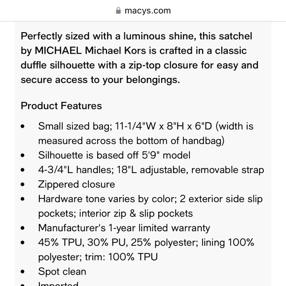 Michael Kors Kara metallic rose gold satchel. comes with card case. NWOT - Picture 10 of 11